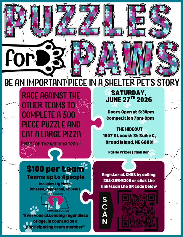 2nd Annual Puzzles for Paws